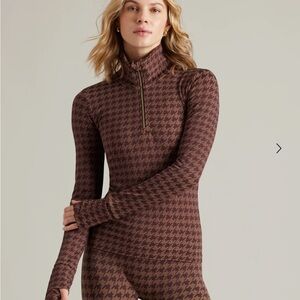 RHONE Houndstooth Seamless Base 1/4 Zip